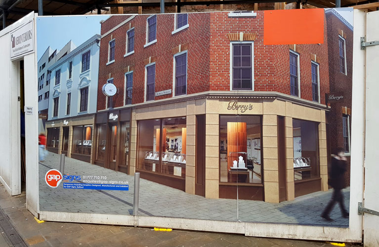 Construction Hoarding Panels by Gap Signs Retford